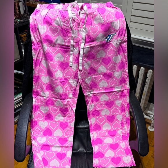 ⚾️ Vintage Blue Jays Ladies Pink Pajamas Cozy Pants - Size Large ⚾️ - Picture 1 of 16